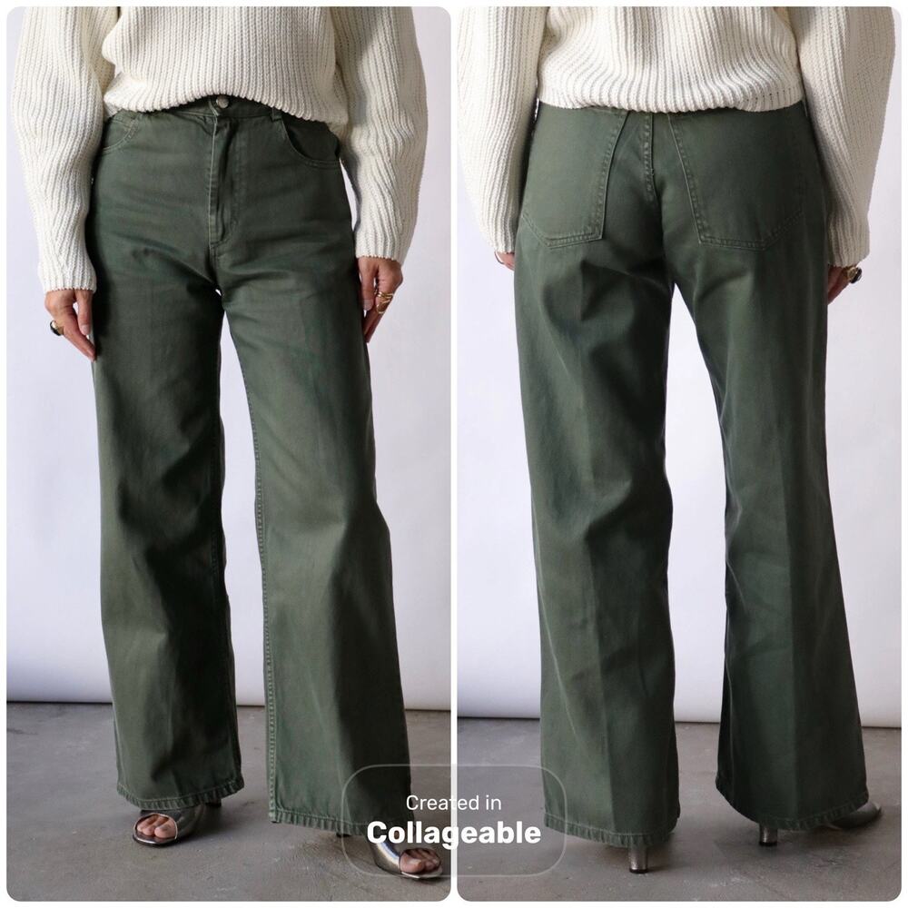 Rachel Comey Puerto Pant in Forest Green Womens Size 4 Wide Leg High Waist